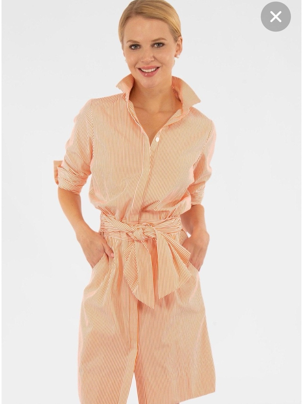 Gretchen Scott Designs Wash & Wear Breezy Blouson Dress - Stripe